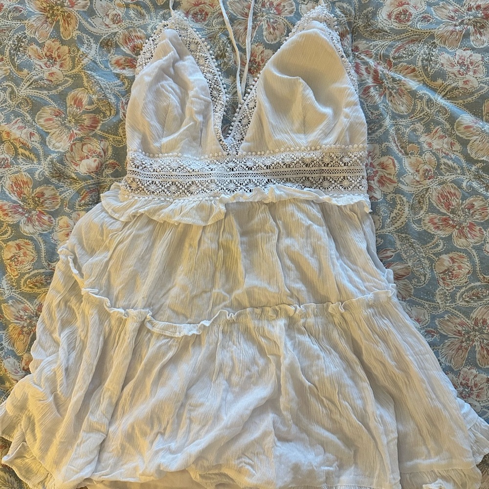 Forever 21 White Woven Dress